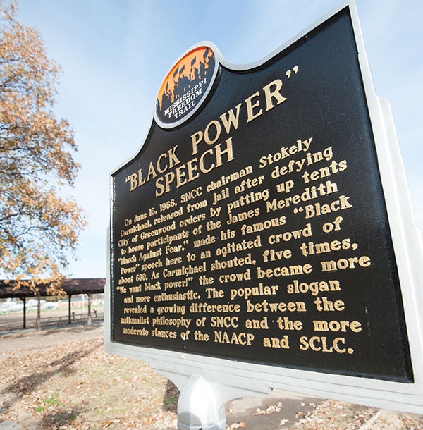 Black Power Speech Informational Sign