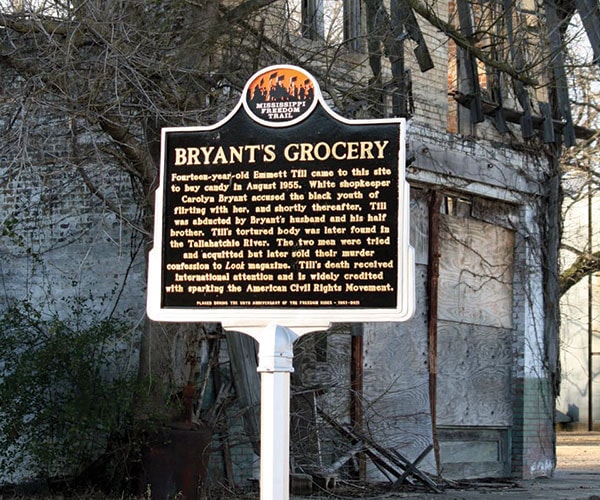 Bryant's Grocery Sign Outside Building
